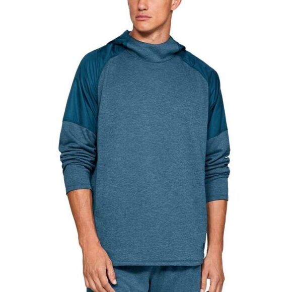 Men’s Blue Mix Material Under Armour Hoodie Size XL - Picture 1 of 5